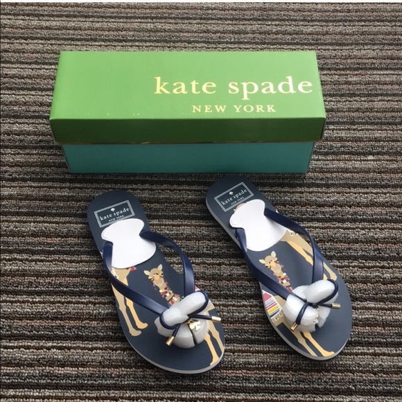 kate spade Shoes - Kate spade Camel print Flip Flop Sandals Sz 7